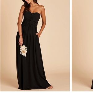 Birdy Grey Grace Convertible Bridesmaid Dress Large Black